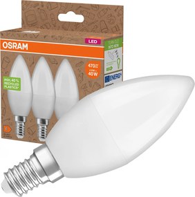 3 db Led Gyertya Izzó B37 E14 4.9W 40W 470lm 2700K 220° Pcr Lamps