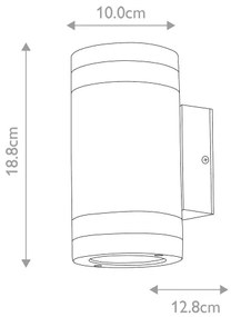 Elstead - LED Kültéri fali lámpa MAGNUS 2xGX53/9W/230V IP44