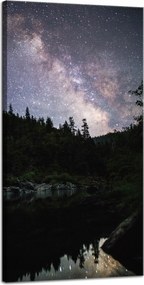 Vászonkép Kozmosz Ég a tóparton 40x80