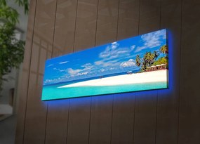 LED-es megvilágítású vászon falikép, többszínű -