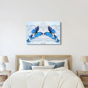 Kép - kék pillangók (90x60 cm)