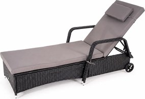 Furnigo Verano kerti napozóágy fekete - antracit párna