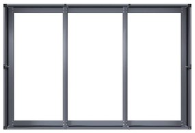 vidaXL növénytartó antracit 120x80x40 cm acél