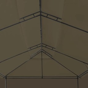vidaXL tópszínű pavilon függönyökkel 600 x 298 x 270 cm 180 g/m²