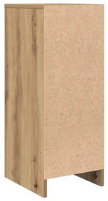 kézműves tölgy színű szerelt fa tálalószekrény 29,5x34x76 cm