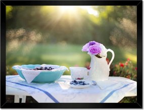 Poszter keretben 40x30 Lila rózsák