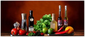 Fotótapéta flizelina 211x91 Zöldségek Fűszerek