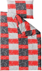 Pamut ágyneműhuzat SQUARES BLEND piros Ágyneműhuzat mérete: 70 x 90 cm | 140 x 200 cm