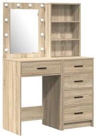 Öltözködőasztal fiókkal 2 pcs Barna 50 x 41 x 135 cm Faanyag