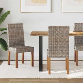 Étkezőszék 2 pcs Kubu Szürke 45 x 54 x 93 cm Tömör Mahagóni Fa