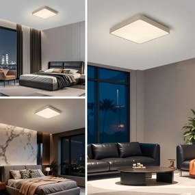 Brilagi-LED dimmelhető mennyezeti lámpatest POOL LED/36W/230V 3000-6000K 40x40 cm bézs+távirányítóval