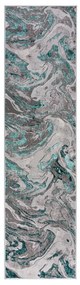 Szürke-türkiz futószőnyeg 60x230 cm Marbled – Flair Rugs