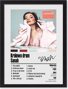 Sanah Queen dram album kép keretben fali ajåndék 30x20 cm