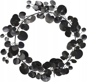 House Doctor Wreath Karácsonyi Dekoráció Eukaliptusz Koszorú Fekete Fém