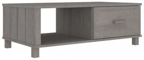 HAMAR világosszürke tömör fenyőfa dohányzóasztal 100x55x35 cm