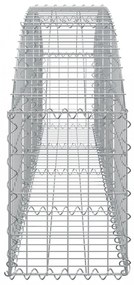vidaXL íves horganyzott vas gabion kosár 200x30x40/60 cm