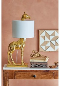 Aranyszínű asztali lámpa textil búrával (magasság 70 cm) Silas – Bloomingville