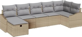 vidaXL Kanapé Szett párnával 8 pcs polirattan