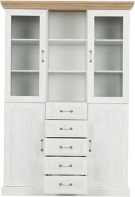 vitrines szekrény, északi sosna/vadtölgy, ROYAL W2D