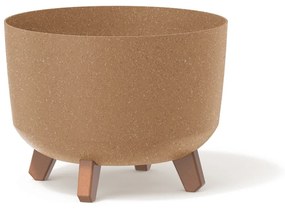 Virágcserép ECO WOOD lábakkal, 38 cm, barna