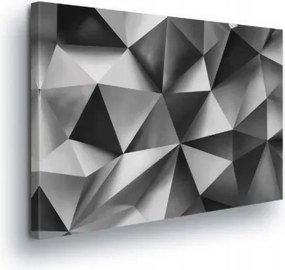 Vászonkép 80x60 Geometria 3D absztrakt minimalizmus modern monokróm
