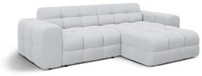 Világosszürke sarokkanapé (jobb oldali-heverő résszel) Kendal – Micadoni