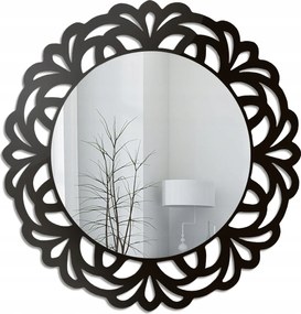 Modern tükör áttört fekete mdf keretben Idalia 110x110