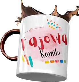 Bordó Bögre Kamilla Lányoknak Ajándék Nyomtatott Fotóval