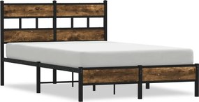 vidaXL sonoma tölgy fejtámlás ágykeret matrac nélkül 120 x 190 cm