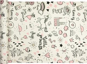 Gyerek tapéta rózsaszín lovacskákkal, Unikornis