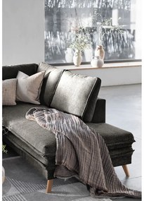 Sötétszürke kinyitható sarokkanapé (jobb oldali) Charming Charlie – Miuform
