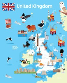 Illusztráció United Kingdom Map, drmakkoy