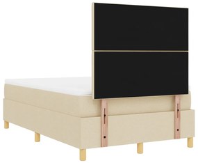 Box Spring Ágy Matrac Krém Kis franciaágy Szövet