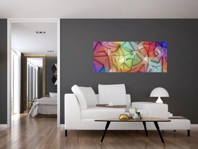 Kép - Sokszögű absztrakció (120x50 cm)