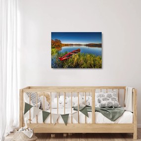 Egy piros pont képe (üvegen) (70x50 cm)