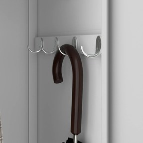 Pléh öltözőszekrény talpazaton, négymodulos, polcokkal KACPER II, 600 x 1800 x 500 mm, szürke