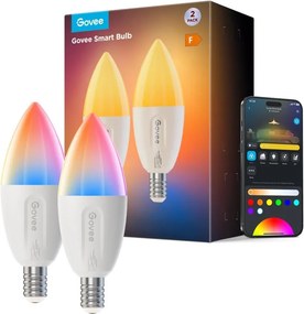 2 darabos LED RGBWW dimmelhető izzó E14/5W/230V 2700-6500K Wi-Fi - Govee