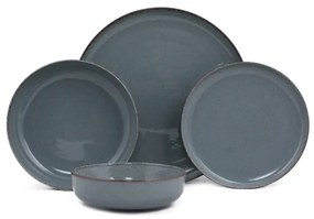 24 részes kék porcelán étkészlet