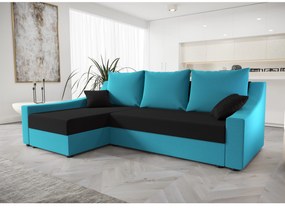 Sarok ülőgarnitúra Opal L (türkiz + fekete)  (B). 1062115