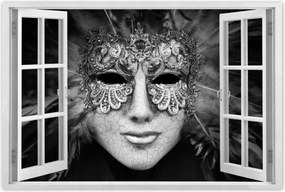 Poszterek 120x80 Velencei maszk szürke