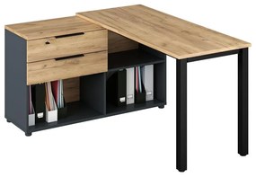 Sarok PC asztal Klodekas 8 (artisan tölgy + fekete) . 1097181
