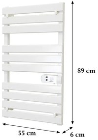 Elektromos törölközőszárító radiátor 500W fehér