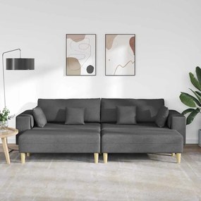 Szövet kanapé párnával 3 pcs Sötétszürke 208 cm szövet