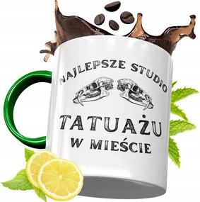 Zöld Bögre Tetováló Születésnapi Ajándék fényképes nyomtatással