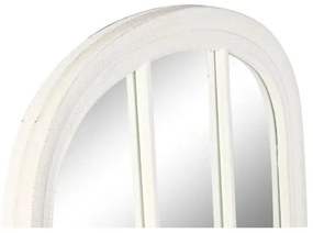 Fahér nagy fali tükör fa kerettel ablakos design 70,5x4x170,5 cm