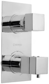 LATUS falbaépíthető termosztátos csaptelep, 2 irányú, króm (1102-85)