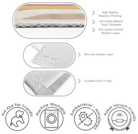 Okkersárga-törtrózsaszín mosható szőnyeg 120x180 cm Creamy Strawberry Swirl – Mila Home