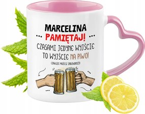 Marcelina Bögre Rózsaszín Szív Alakú Füllel Kávé Ajándék