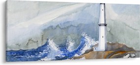 Világítótorony festményének képe (120x50 cm)