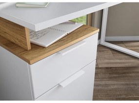 Íróasztal fehér asztallappal 61x140 cm Hasselt – Germania